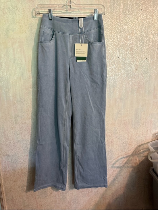 HALARA Denim - HALARA Flex High Rise 5 Pocket Wide Leg Jeans Everyday Comfort, Stonewashed XS